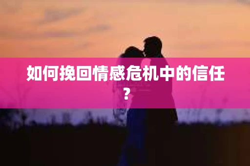 如何挽回情感危机中的信任？